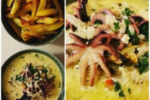 Aštuonkojai kreminiame padaže: toks gardus, kad norėsis jo iki paskutinio šaukšto