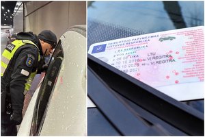 Girtas vairuotojas Šiauliuose pareigūnams rodė suklastotas teises