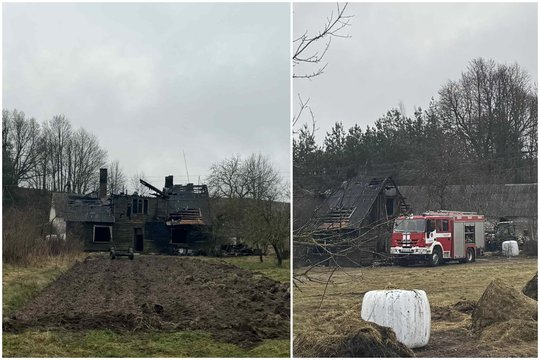 Per gaisrą Vilkaviškio r. žuvo žmogus – kūnas sudegęs neatpažįstamai