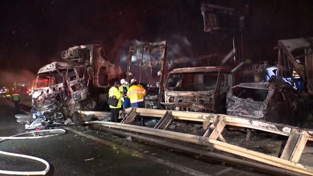 Japonijoje – masinė avarija: susidūrė net 56 automobiliai