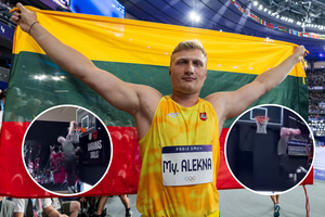 Pamatykite: M. Alekna pademonstravo neįtikėtinus dėjimų iš viršaus sugebėjimus