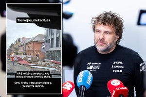 B. Vanagas parodė, kokią žalą Vilniaus centre padarė vėjas: kreipėsi į atsakingą įmonę