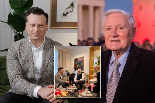 Valdas Benkunskas su šeima apsilankė pas Valdą Adamkų: paviešino jaukią akimirką