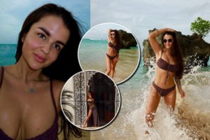 Naujuosius S. Lipnė sutiks egzotiškame krašte: užburiančiuose kadruose – ir įspūdinga jos figūra