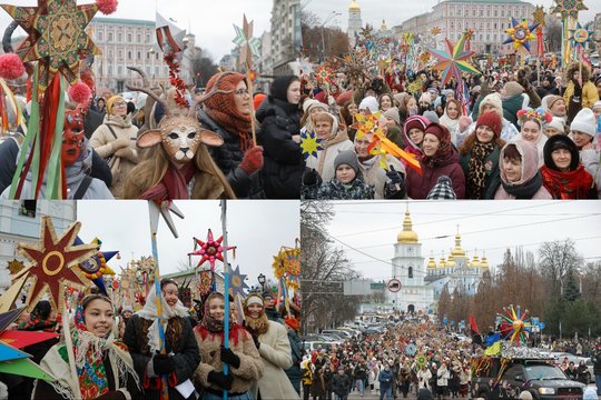 Kalėdos karo metu: kadruose – vaizdai iš šventės Kyjive