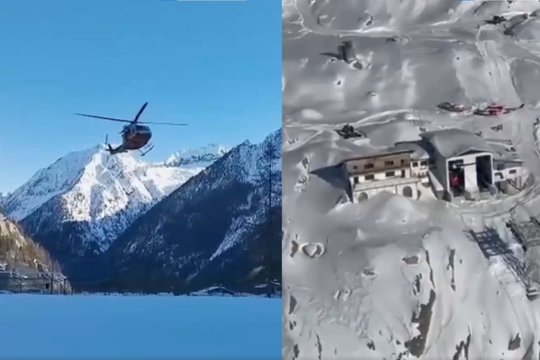 Italijos kalnuose – keltuvo avarija: šimtai žmonių evakuoti sraigtasparniais