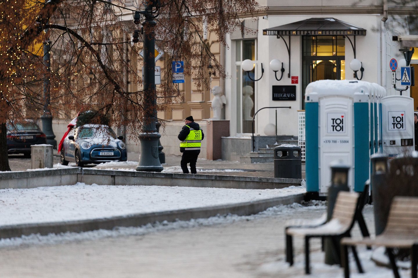 Miestas išaušus Naujųjų metų rytui<br>V.Skaraičio nuotr.