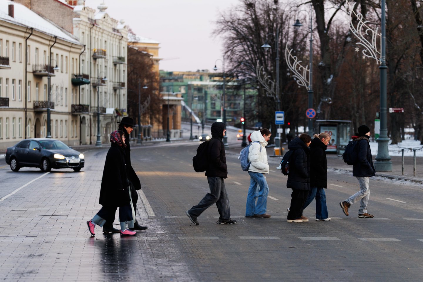 Miestas išaušus Naujųjų metų rytui<br>V.Skaraičio nuotr.