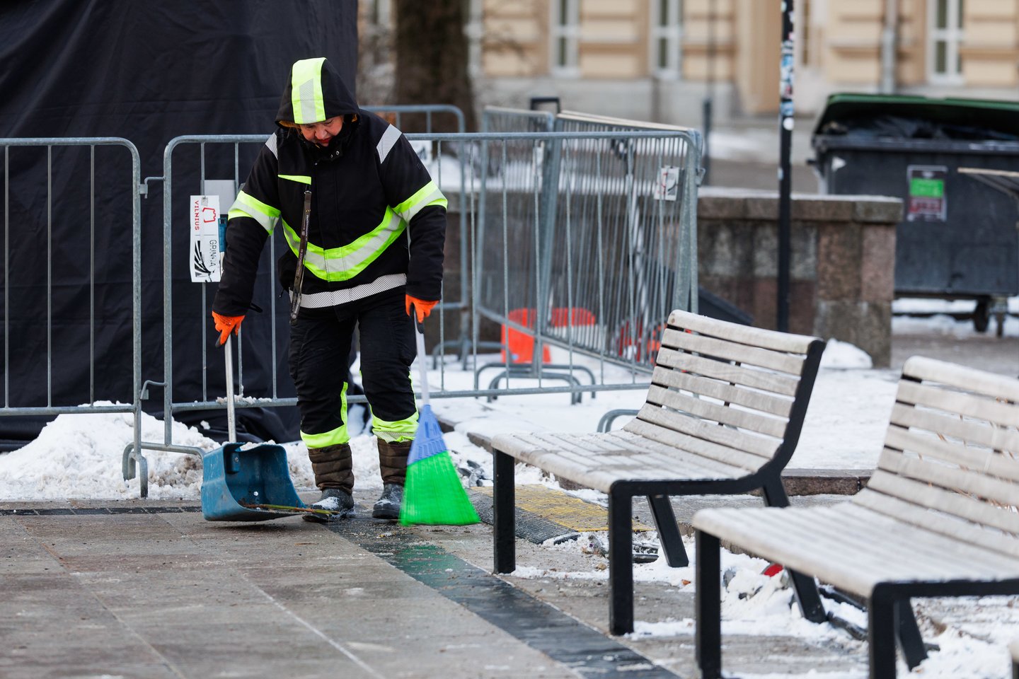 Miestas išaušus Naujųjų metų rytui<br>V.Skaraičio nuotr.