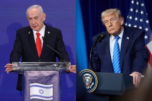 Izraelio premjeras B. Netanyahu dalyvavo D. Trumpo Naujųjų metų sutikimo vakarėlyje