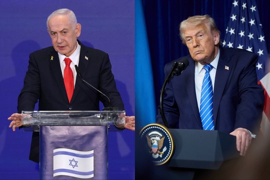 Izraelio premjeras B. Netanyahu dalyvavo D. Trumpo Naujųjų metų sutikimo vakarėlyje