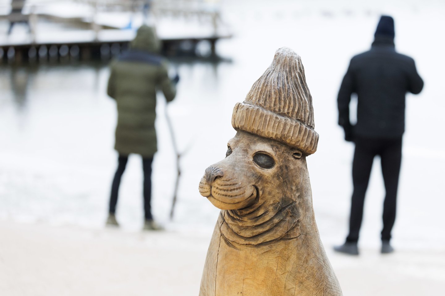 Pirmąją metų dieną – tradicinės „ruonių“ maudynės: užfiksavo, kaip į vandenį neria būrys sveikuolių<br>V.Skaraičio nuotr.
