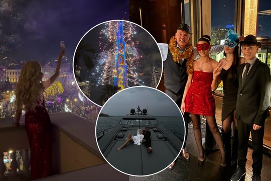 Žvaigždės paviešino pasakiškas Naujųjų sutiktuvių akimirkas