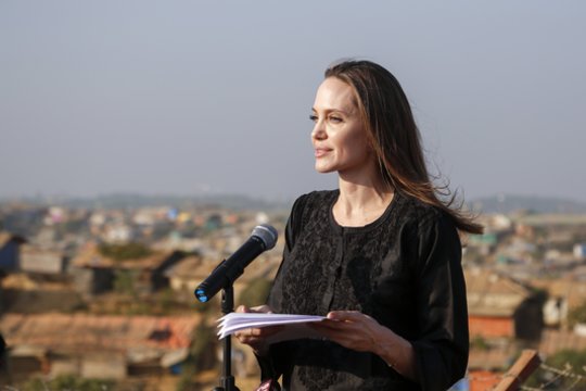 Iš Angelinos Jolie – netikėtas žingsnis: lankėsi Gazos Ruožo Rafacho perėjoje iš Egipto pusės