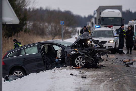 Policija pateikė daugiau detalių apie tragišką susidūrimą Kaišiadorių rajone 