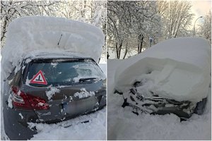 Plungė dar naktį pradėjo vaduotis iš sniego, tačiau galo nematyti: „Išeini į gatvę ir nerandi automobilio“