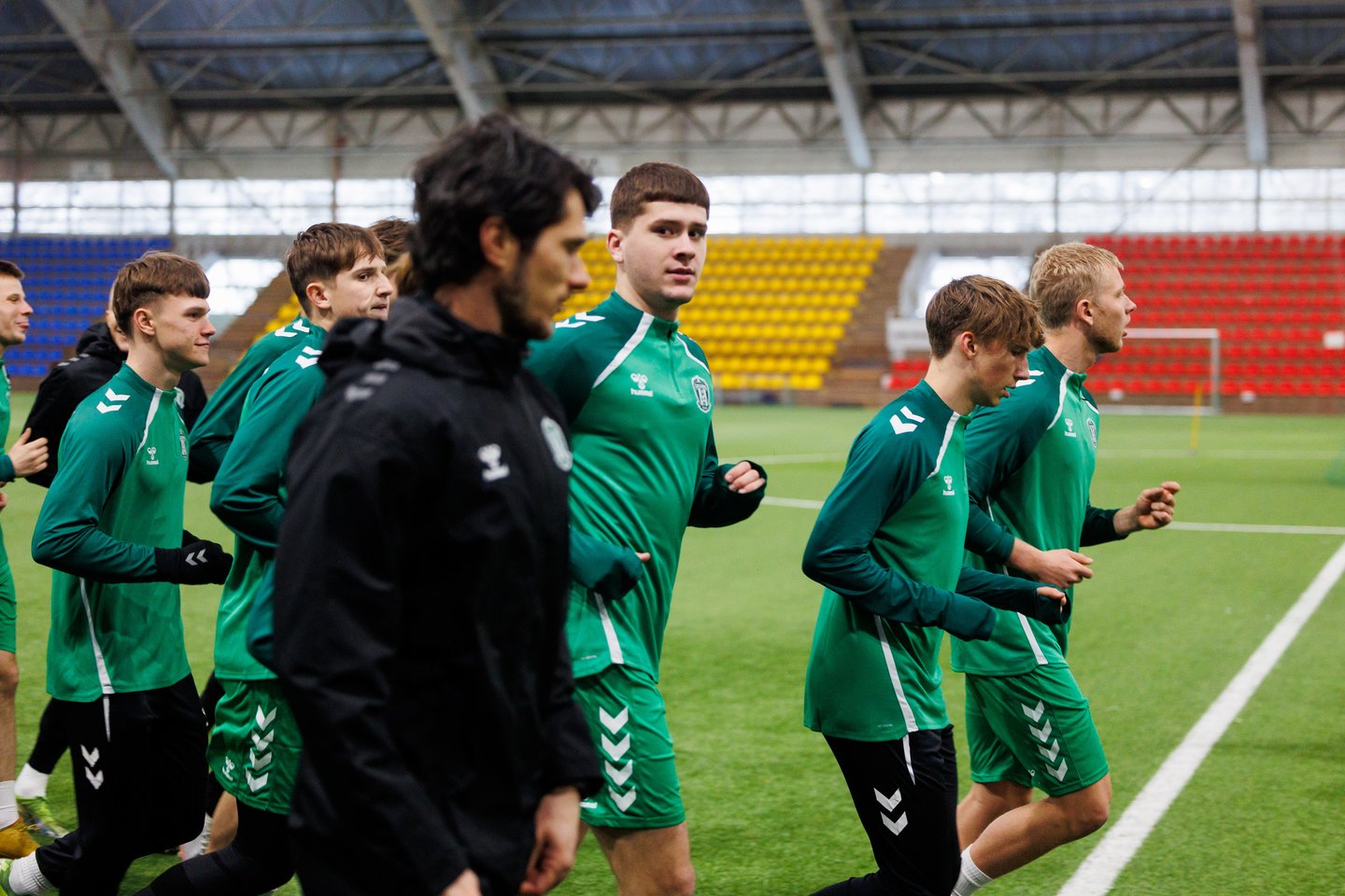 Vilniaus „Žalgiris“ surengė pirmąją treniruotę.<br>T.Bauro nuotr.