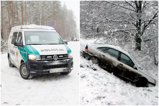 Greta Vilniaus nuo kelio nuskriejo „Opel“ – girtas vairuotojas policijos prašė nekviesti, nes važinėja be teisių