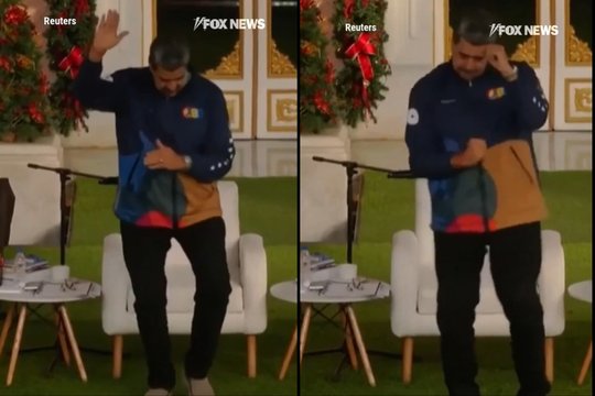 Soc. tinkluose paplitęs N. Maduro šokis D. Trumpui tapo paskutiniu lašu