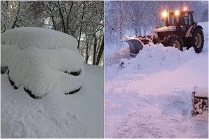 Sniegu užklotame Plungės r. svarstoma skelbti ekstremaliąją situaciją