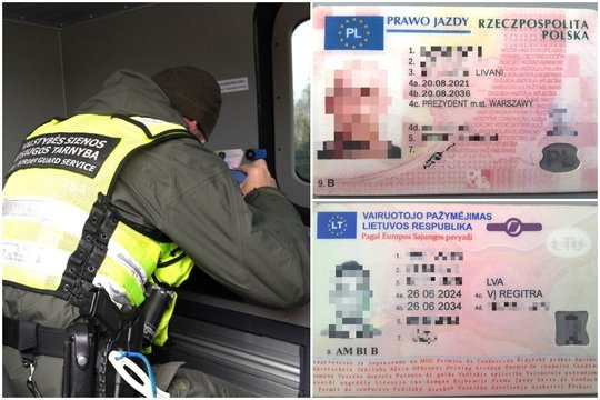 Areštinėje nakvojo du į Lietuvą atvykę latviai – pasieniečiams rodė vairuotojo pažymėjimo klastotes