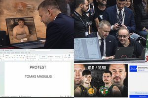 T. Masiulio protestas išplito internete – prie kompiuterio sėdintį trenerį pašiepė ir „Šiaulių“ klubas