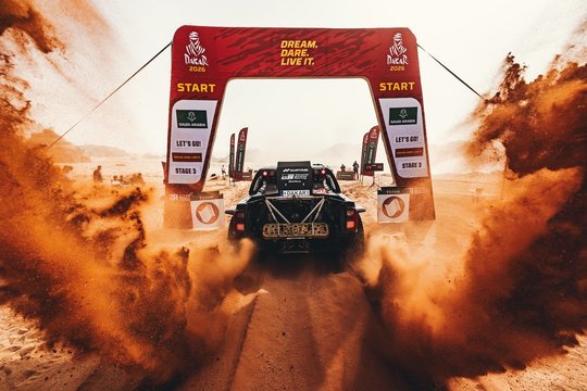 Pirmąją maratono dieną B. Vanagas ir A. Paliukėnas neišvengė kuriozų: dingusi sankaba ir prakirstas ratas 