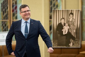 L. Kasčiūno gimtadienio proga – ypatingas jo krikšto tėvų sveikinimas: paviešinti reti kadrai