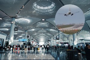 Sudėtingos oro sąlygos – ne tik Lietuvoje: galinga audra lėktuvą blaškė kaip šapelį