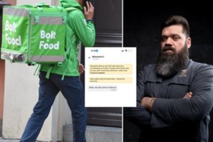 Per snygį „BoltFood“ panaudojęs žinomas šefas liko priblokštas: kurjeris išvadino idiotu