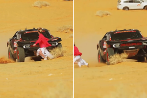 Dakare tik per plauką išvengta tragedijos: garsi žiūrovė dėl nuotraukos lindo po automobiliu