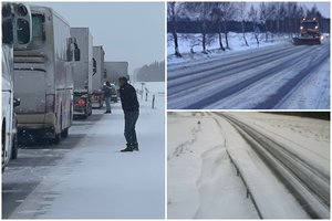 Atnaujino informaciją apie situaciją keliuose: pavojus neatšauktas, kas kelia didžiausią grėsmę