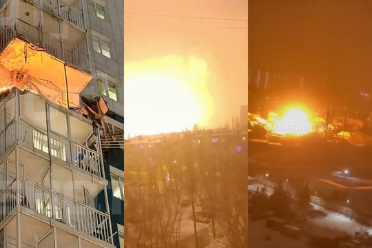 Rusijos Voronežo miestas atakuotas dronais, pranešama ir apie aukas