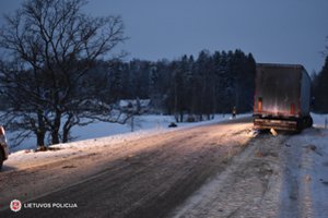 Šilalės rajone moters vairuojamas „Audi" susidūrė su sunkvežimiu – žuvo vairuotoja