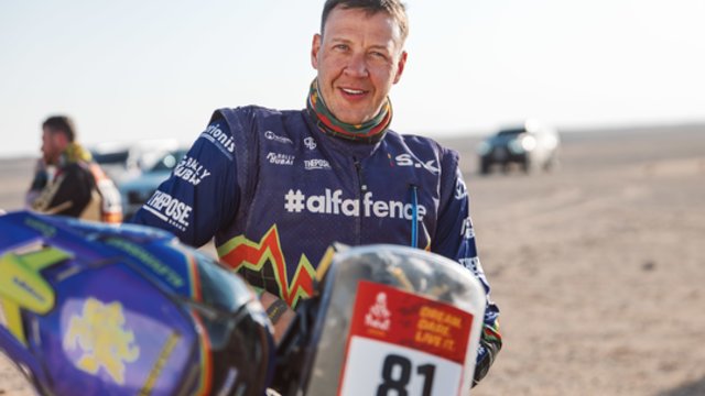 Užbaigęs dar vieną greičio ruožą S. Klevinskas neslėpė nuovargio: „Ėjosi sunkiai“