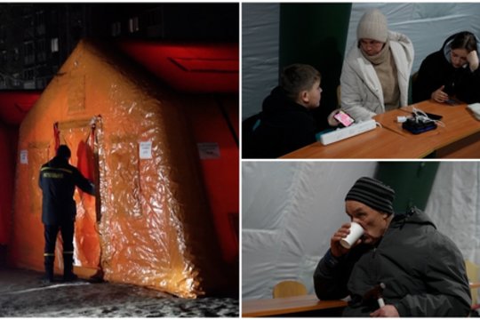 Be elektros gyvenantys ukrainiečiai glaudžiasi punktuose prie daugiabučių: nėra nė kaip arbatos išsivirti