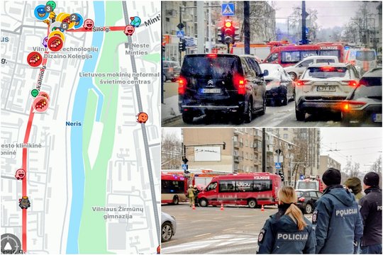 Kantrybės išbandymas vairuotojams: dėl avarijos dar vienoje Vilniaus vietoje stojo eismas