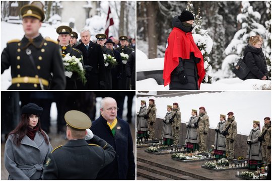 Antakalnio kapinėse – jautrūs momentai: pagerbti žuvę Laisvės gynėjai
