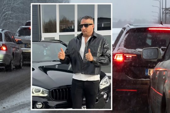 Skandalingoji socialinių tinklų žvaigždė Vilniuje pakliuvo į avariją – niekas nenukentėjo