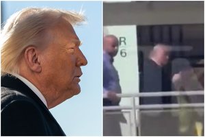 Per D. Trumpo vizitą gamykloje – vulgarus JAV prezidento gestas darbininkui