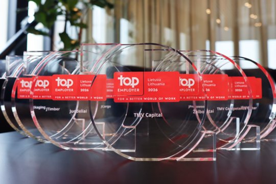 „TMV Capital“ įmonių grupė antrus metus iš eilės įvertinta „Top Employer“ sertifikatais
