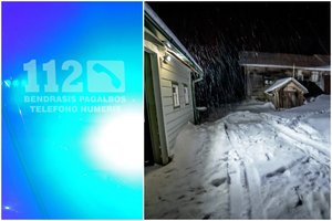 Senas namas Mažeikių r. neatlaikė sniego svorio: įlūžęs stogas užvertė vyrą