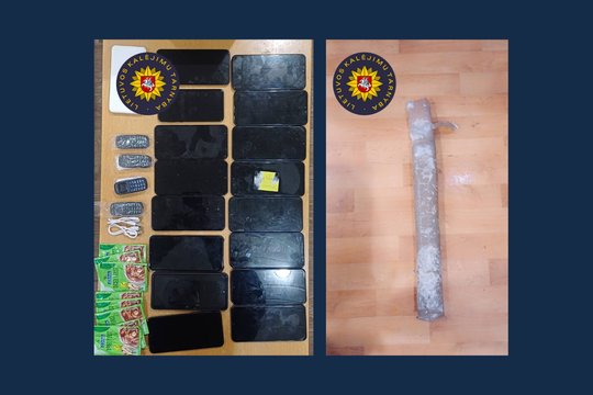 Į Alytaus kalėjimą kaliniams permesta stambi telefonų partija – viską perėmė pareigūnai