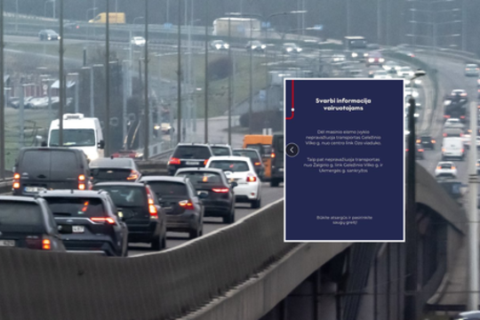 Vilniaus centre – masinis eismo įvykis: sutriko ir viešojo transporto eismas