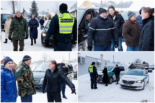 Policijos pajėgos, vietos gyventojai ir aukščiausi šalies politikai: užfiksavo, kas vyko prieš susitikimą Kapčiamiestyje