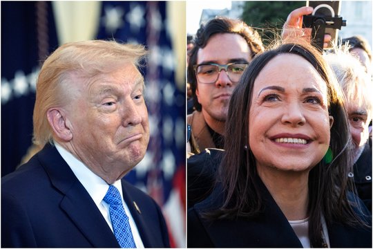 Nobelio premijos medalio troškusiam D. Trumpui – Venezuelos opozicijos lyderės dovana