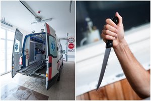 Vilniaus daugiabutyje kilęs dviejų vyrų konfliktas baigėsi peilio dūriu