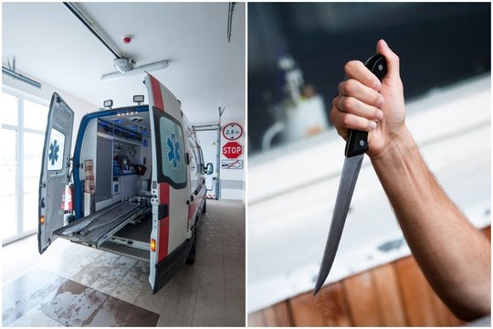 Vilniaus daugiabutyje kilęs dviejų vyrų konfliktas baigėsi peilio dūriu