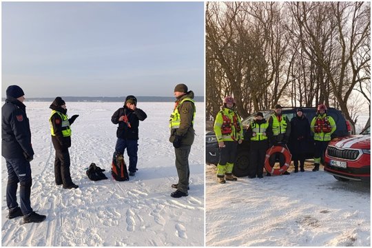 Pasieniečiai: lipdami ant ledo būkite itin atsargūs