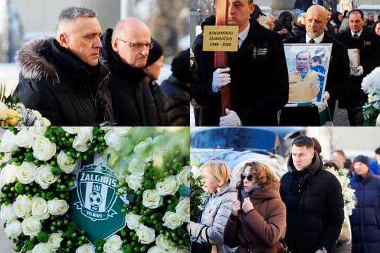 Futbolo legendų ir artimųjų apsuptyje Vilniuje į paskutinę kelionę išlydėtas B. Zelkevičius